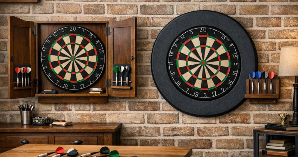 dartboard cabinet