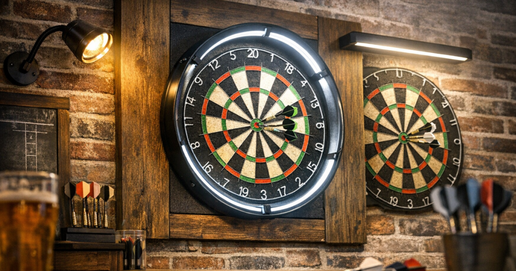 dartboard lighting levels