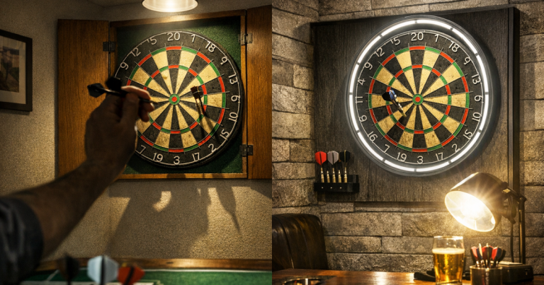 dartboard lighting mistakes