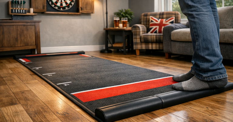 darts mat setup