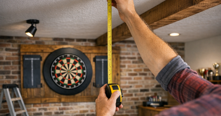 dartboard ceiling clearance