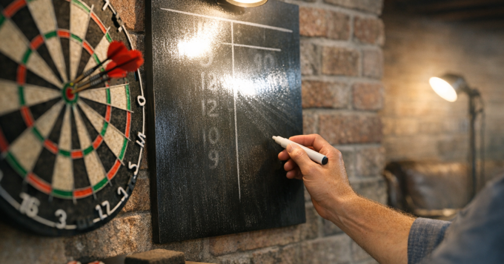 darts scoreboard glare