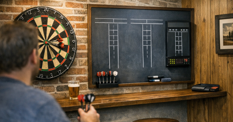 darts scoreboard placement