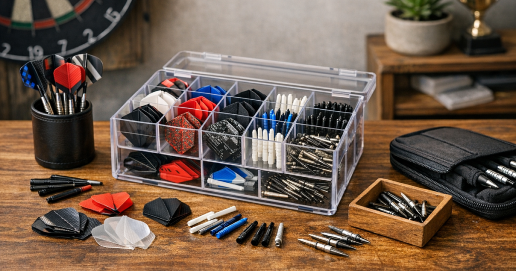 organise spare darts accessories