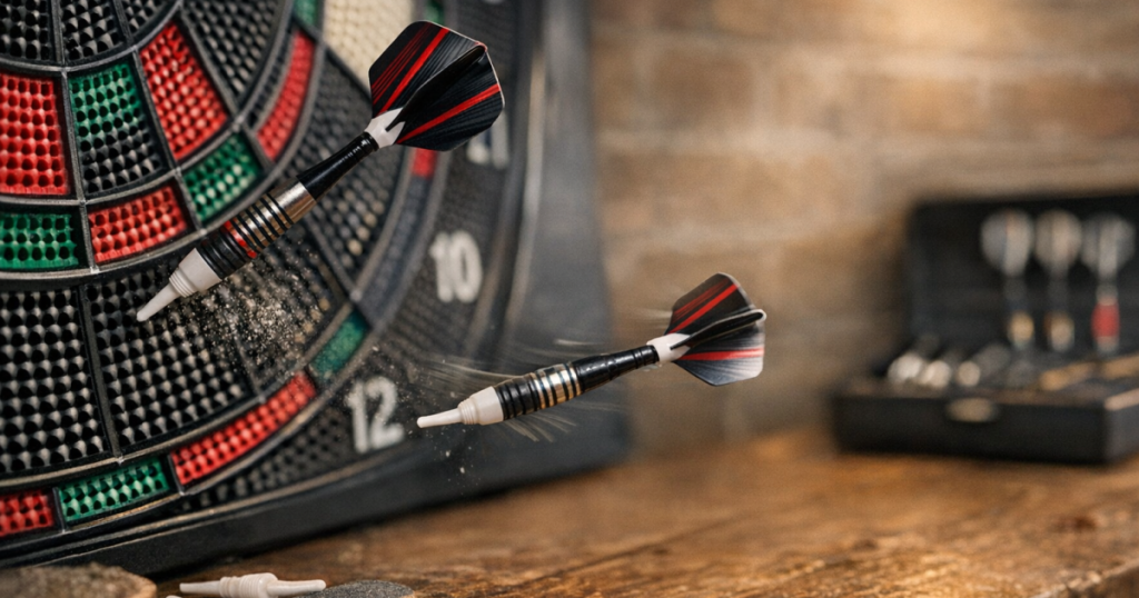 soft-tip darts bouncing off