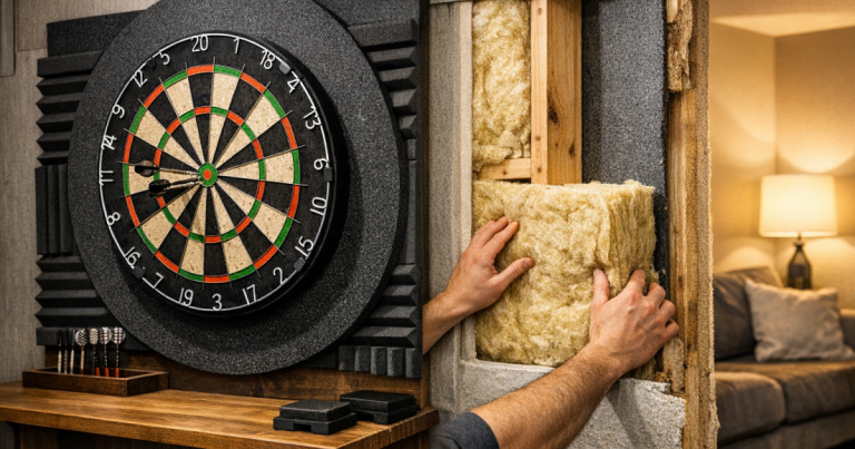dartboard noise shared wall
