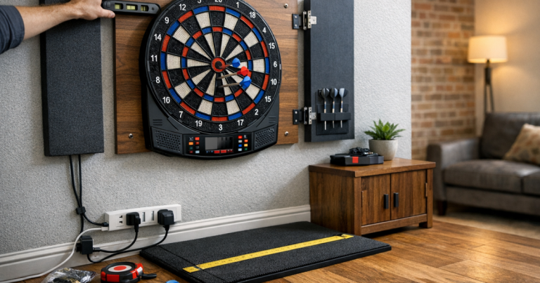 electronic dartboard setup