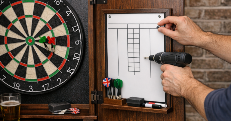 dartboard cabinet scoreboard