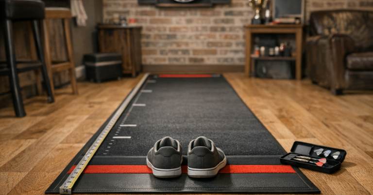 darts mat size guide