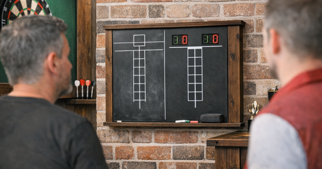 darts scoreboard position