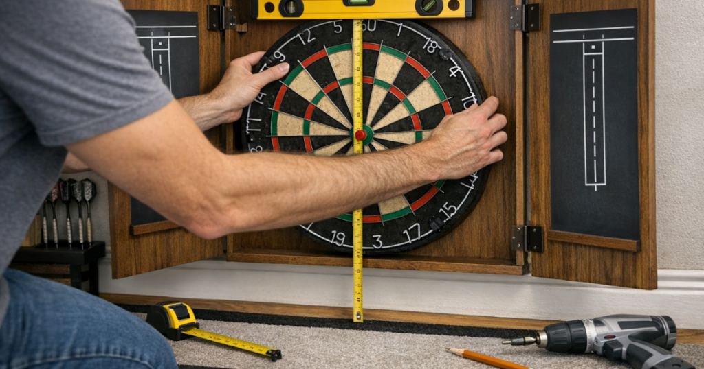 fit a dartboard cabinet