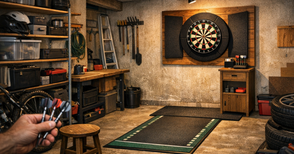 garage darts corner