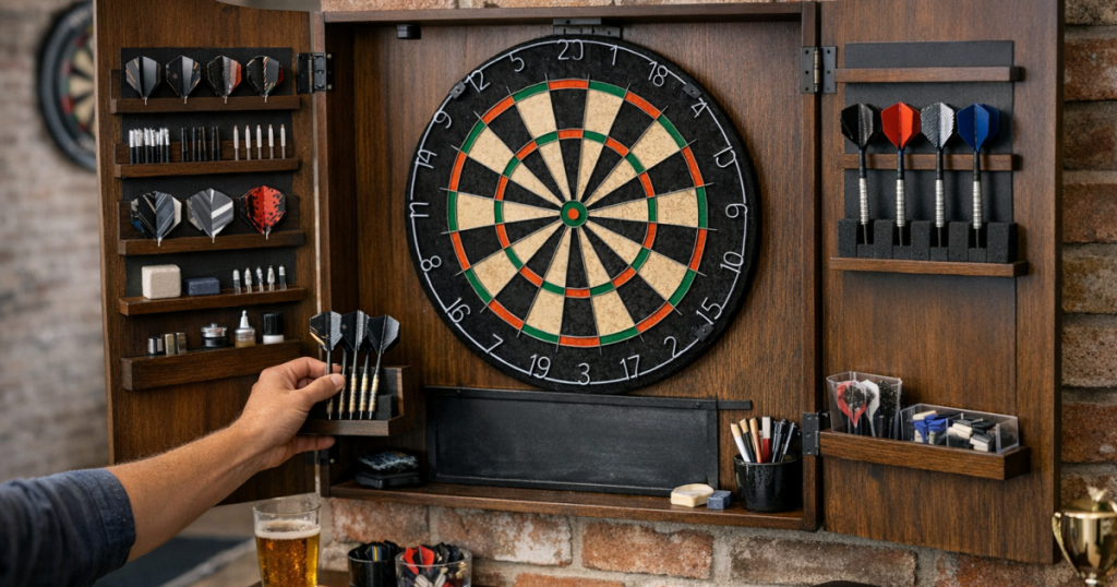 organise a dart cabinet
