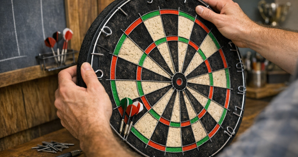 rotate a bristle dartboard