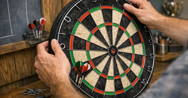 rotate a bristle dartboard