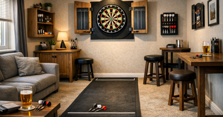 spare bedroom darts room