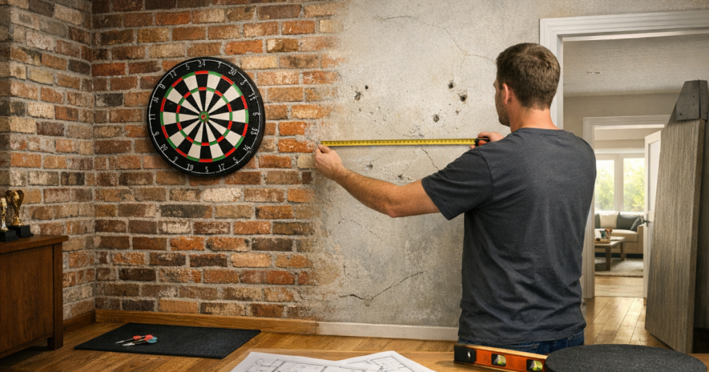 best wall for a dartboard