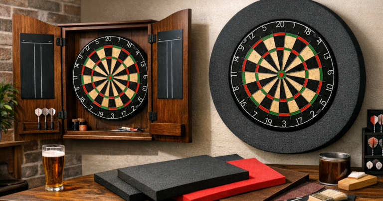dartboard cabinet materials