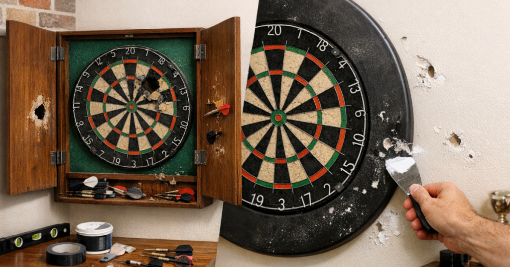 dartboard cabinet problems