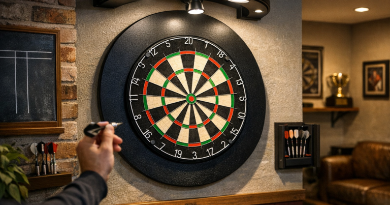 dartboard lighting without shadows