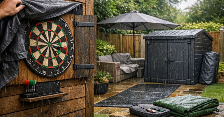 outdoor dartboard setup
