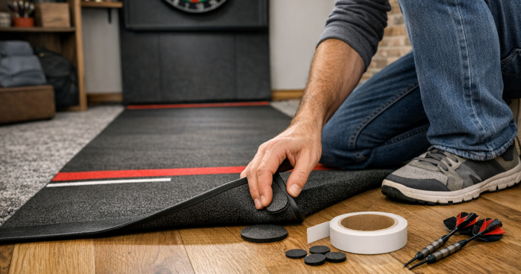 position a dart mat
