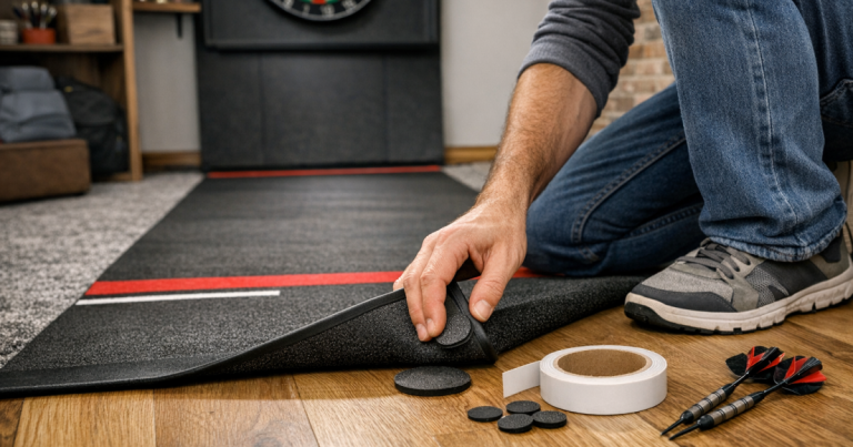 position a dart mat