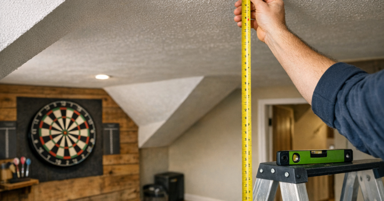 dartboard ceiling height