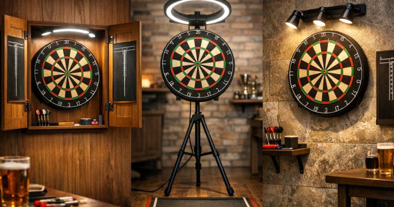 dartboard lighting layouts