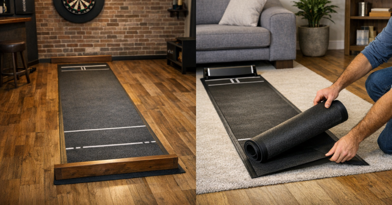 fixed vs removable darts mat